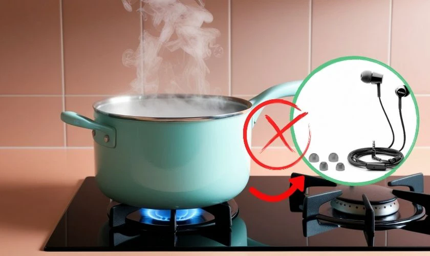 Không để tai nghe tiếp xúc trực tiếp với nước, độ ẩm cao hoặc ánh nắng gắt