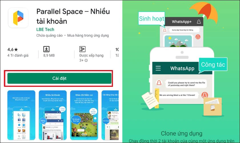 Cách tải 2 Coin Master trên điện thoại Android bằng Parallel Space