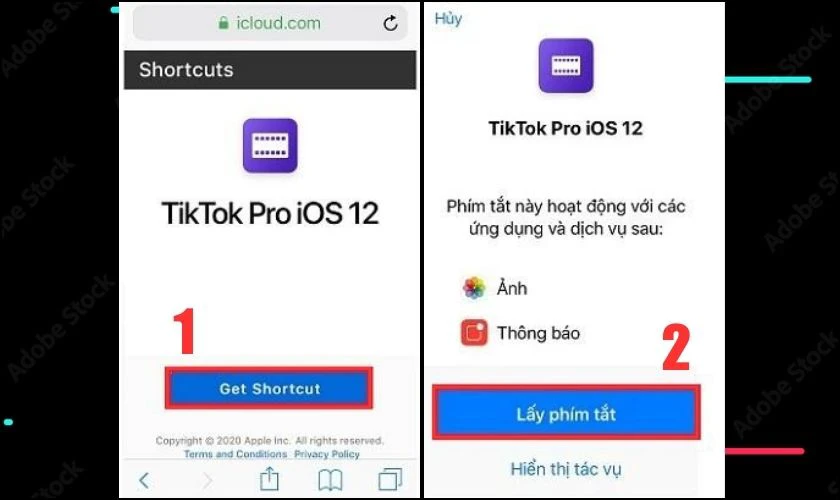 Nhận phím tắt TikTok Pro iOS 12