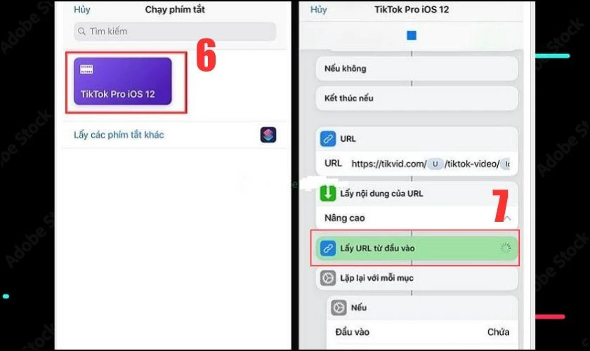 Nhấn chọn phím tắt TikTok Pro iOS 12 để tải clip không chứa logo bên trong