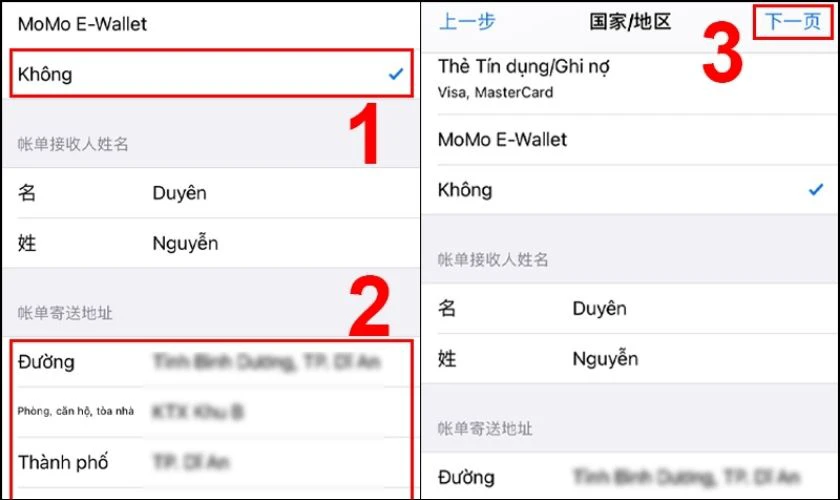 Ở mục phương thức thanh toán, chọn “None” nếu không mua app