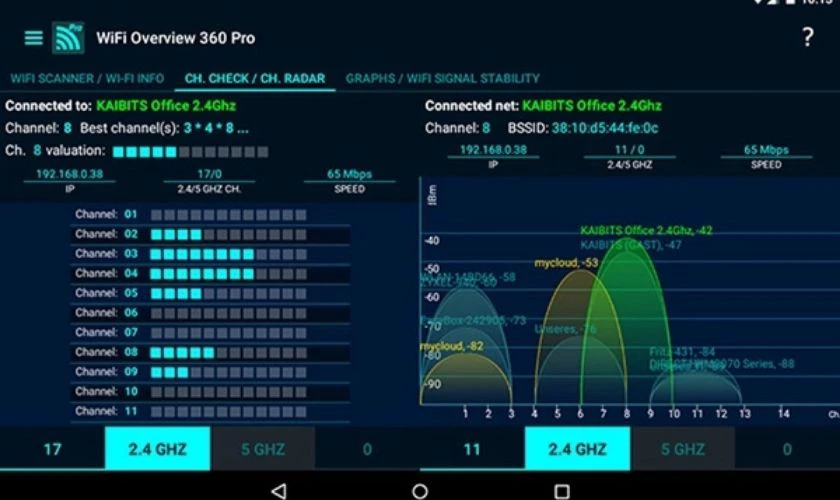 WiFi Overview 360 – App tăng tốc độ WiFi cho Android