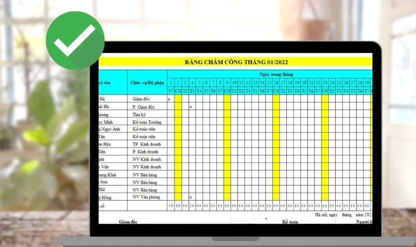 Cách tạo bảng chấm công trong Excel có lợi ích gì