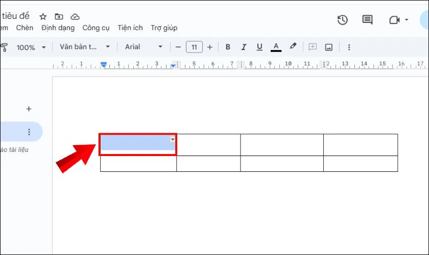 Cách tô màu ô hoặc tô màu bảng trong Google Docs