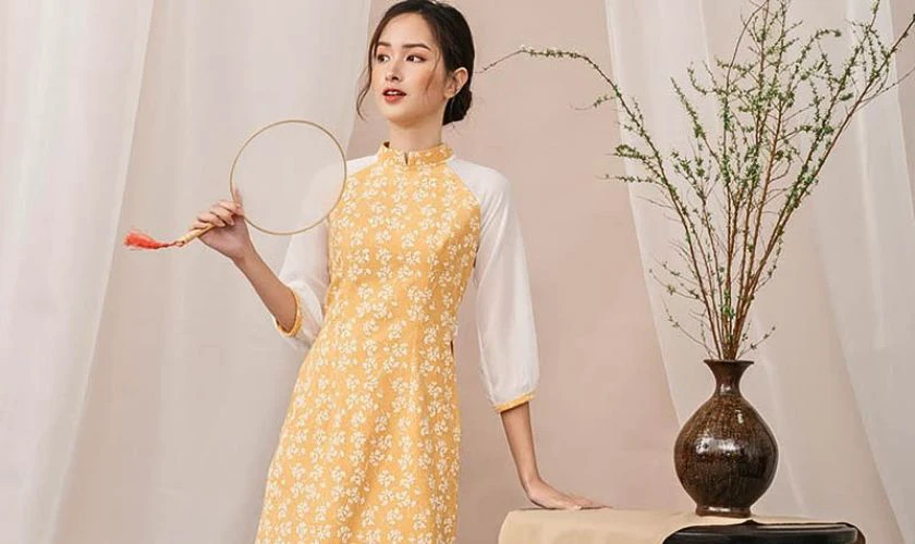 Tạo Dáng Chụp Ảnh Áo Dài Tết Trong Nhà