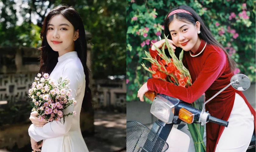 Chụp Ảnh Tết Ôm Hoa