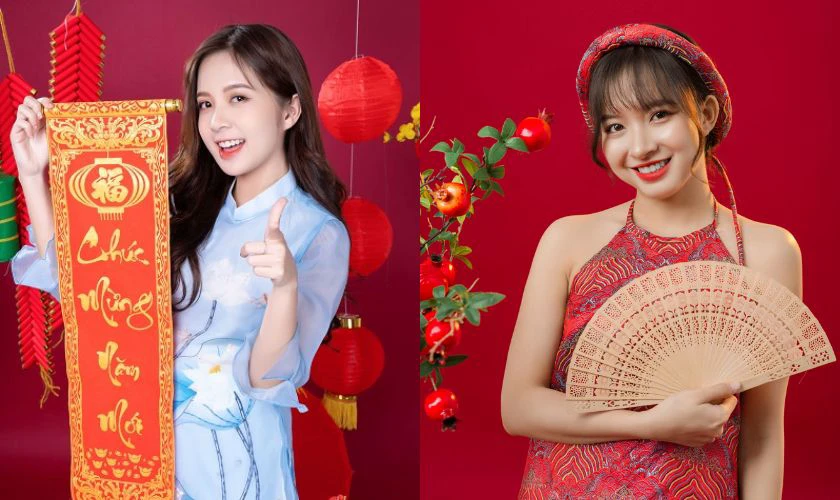 Mẫu Ảnh Tạo Dáng Chụp Ảnh Áo Dài Tết 2026