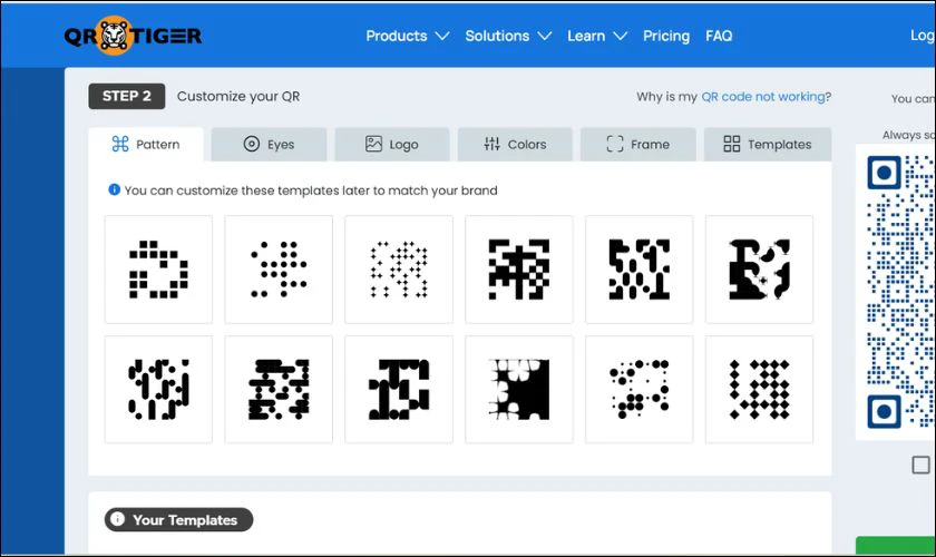 Tùy chỉnh mã QR theo ý thích – bạn có thể thay đổi kiểu mắt, khung, màu sắc, hoặc chèn logo