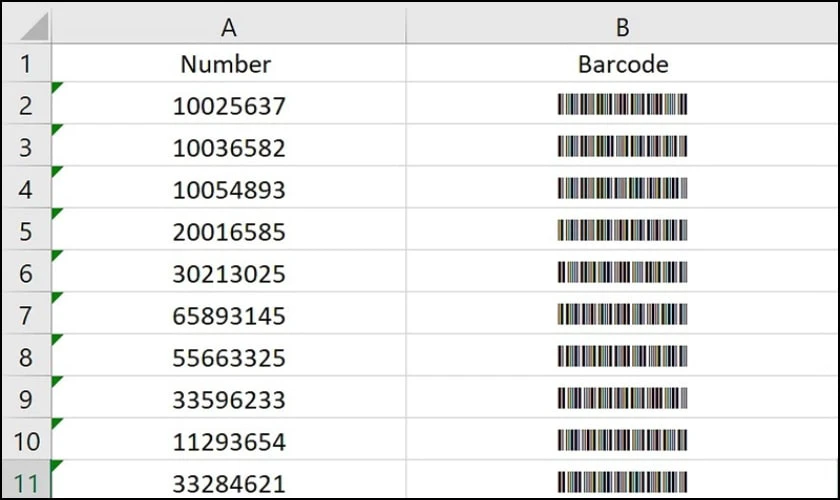 Cách tạo mã vạch trong Excel có lợi ích gì