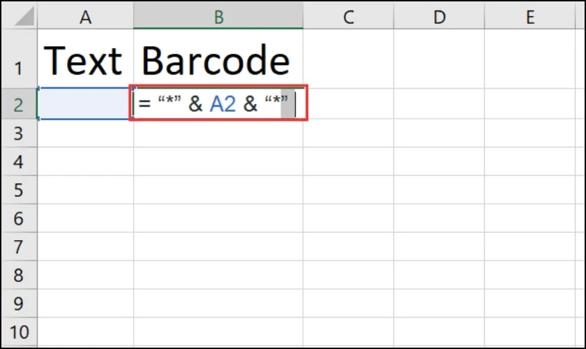 Cách tạo mã vạch trong Excel bằng công thức cụ thể