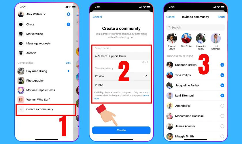 Cách tạo nhóm chat cộng đồng trên Facebook