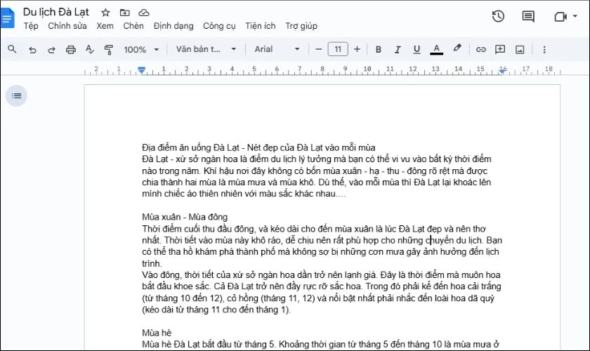 Cách tạo outline trong Google Docs đơn giản
