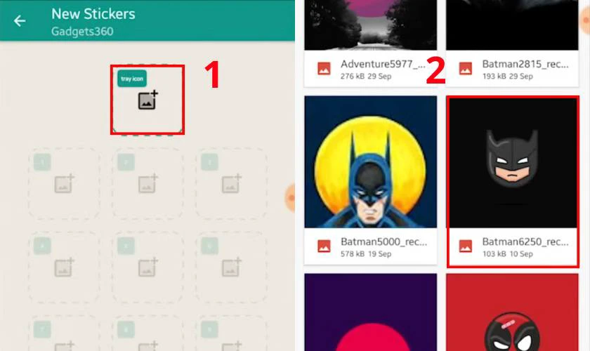 Nhấn chọn mục tray icon