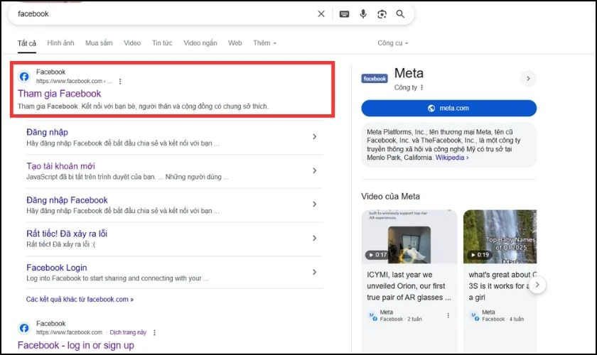Cách tạo tài khoản Facebook mới trên máy tính