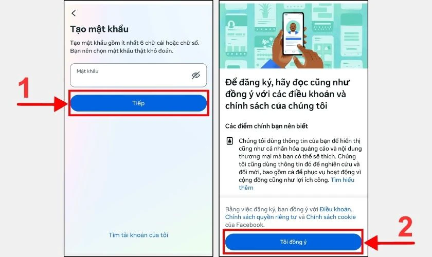Bạn sẽ thấy thông báo Tôi đồng ý