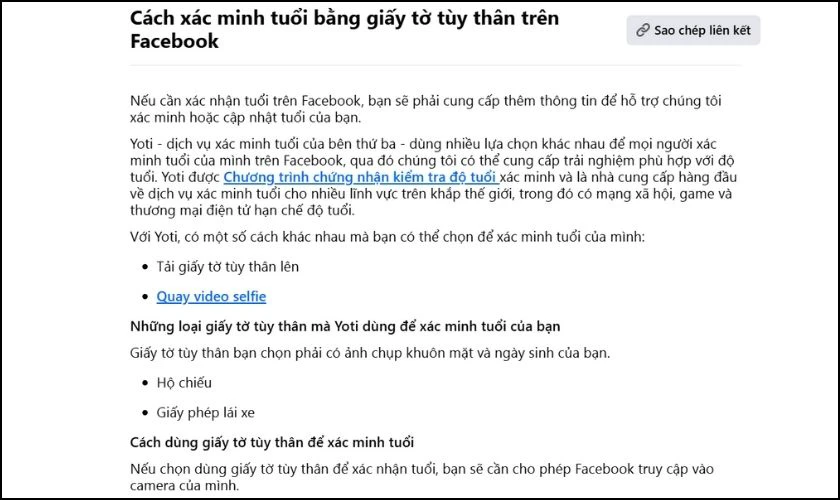 Bao nhiêu tuổi mới đủ điều kiện tạo tài khoản Facebook?
