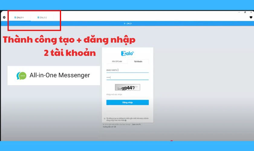 Cách tạo tài khoản Zalo thứ 2 bằng All-in-One Messenger hiệu quả