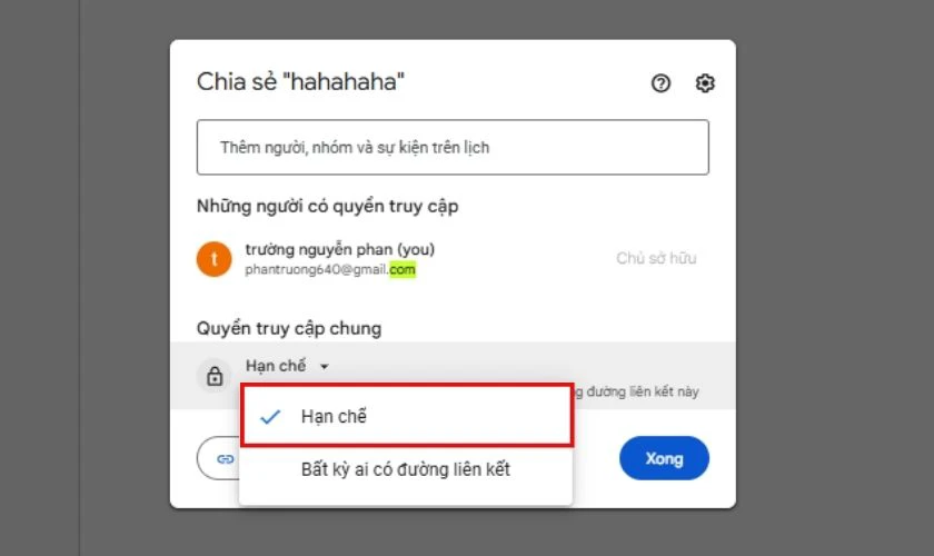 Kiểm tra và điều chỉnh quyền truy cập