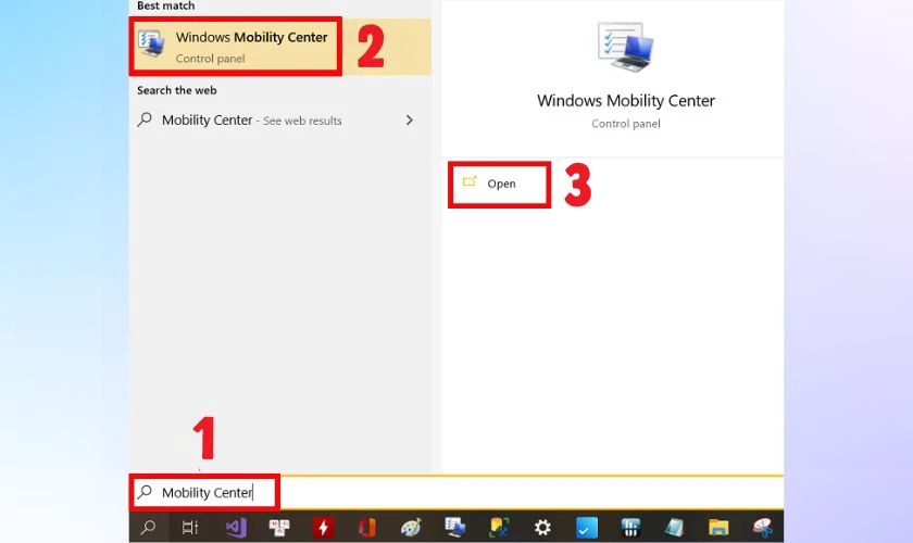 Cách tắt đèn bàn phím laptop Lenovo bằng Mobility Center