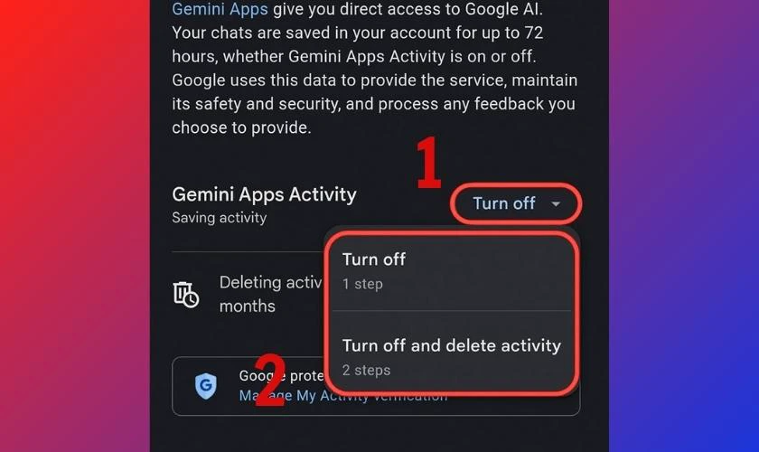 Nhấn Tắt để tắt Gemini trên OPPO trên các ứng dụng khác