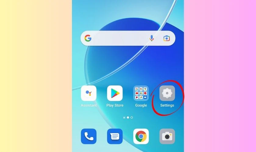 Cách tắt hình nền quay vòng trên OPPO - Mở cài đặt