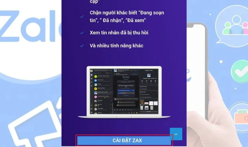 Kế đến bạn hãy mở trình duyệt Kiwi Browser. Sau đó truy cập zaxapp.org/kiwi để tải & cài tiện ích ZAX