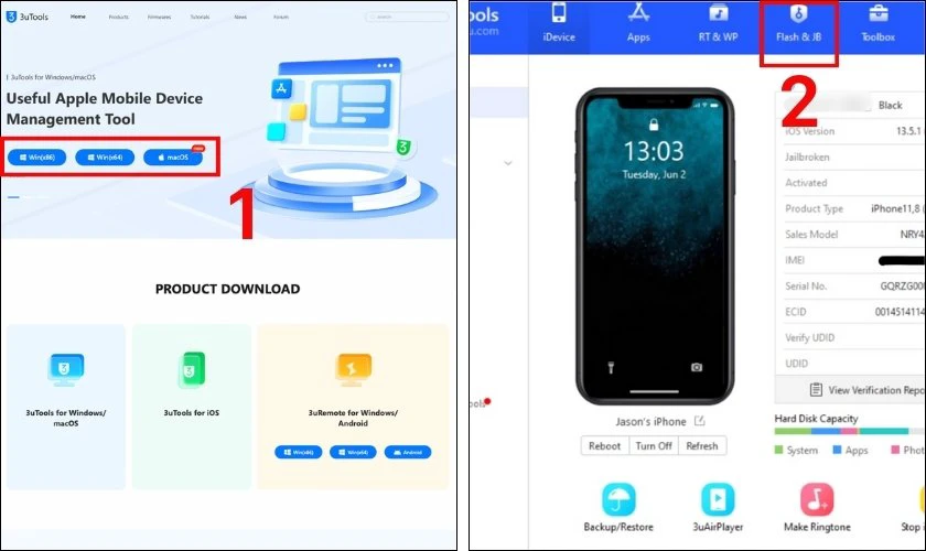 Tải và mở phần mềm 3uTools