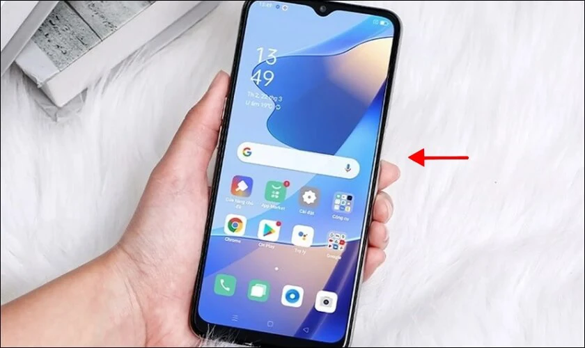 Cách tắt nguồn OPPO khi bị đơ bằng nút nguồn và phím tăng/giảm âm lượng