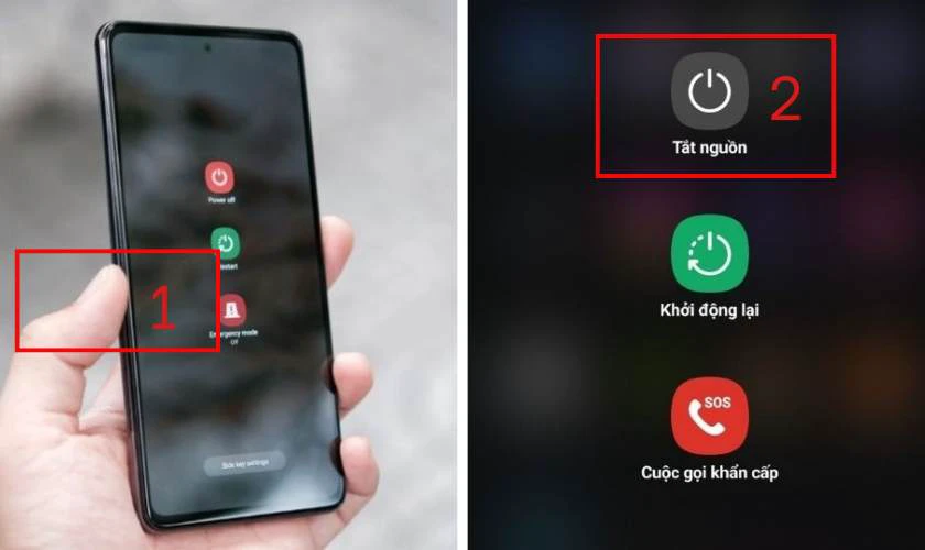 Cách tắt nguồn Samsung không cần chạm màn hình bằng phím cứng