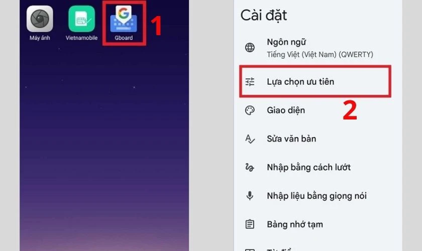 Cách tắt rung bàn phím OPPO trên ứng dụng Gboard