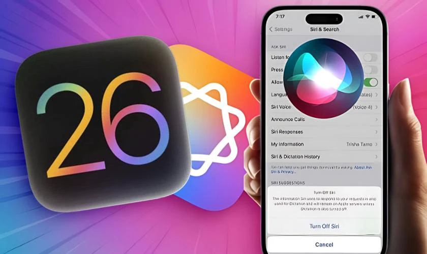 Có nên tắt Siri trên iOS 26 không