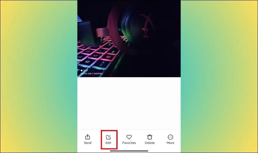 Cách tắt tên điện thoại khi chụp ảnh Xiaomi đối với ảnh đã chụp