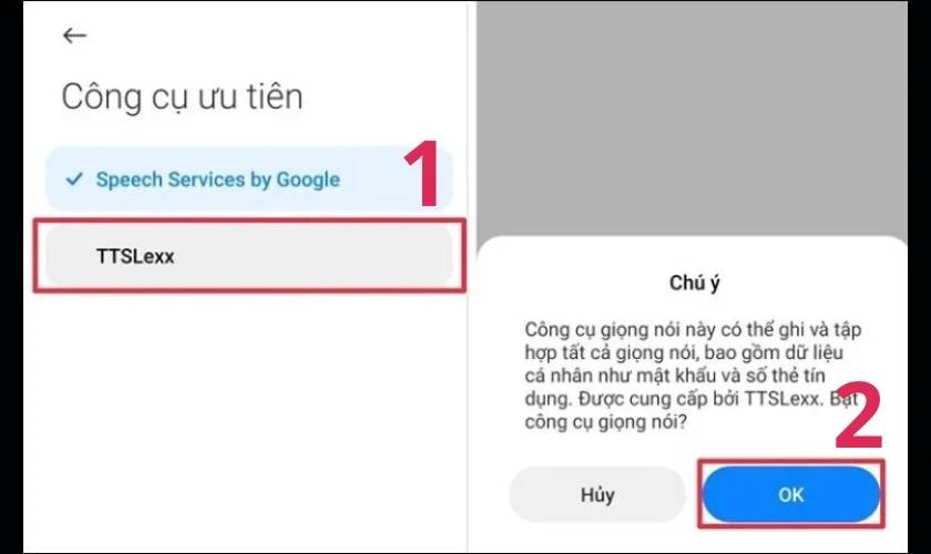 Trong danh sách các công cụ được hiển thị, bạn chọn TTSLexx