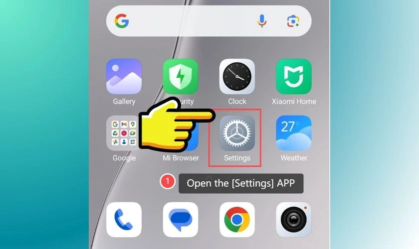 Cách tắt VoLTE trên Xiaomi - Mở Cài đặt