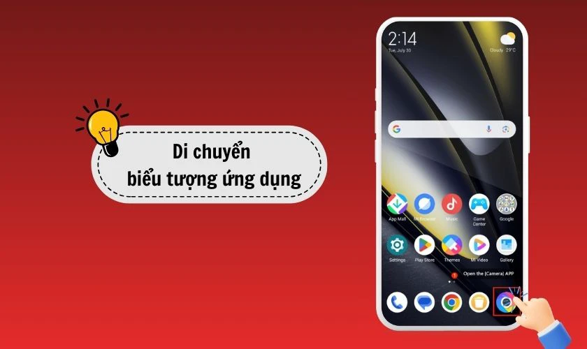 Cách test cảm ứng Xiaomi bằng biểu tượng ứng dụng