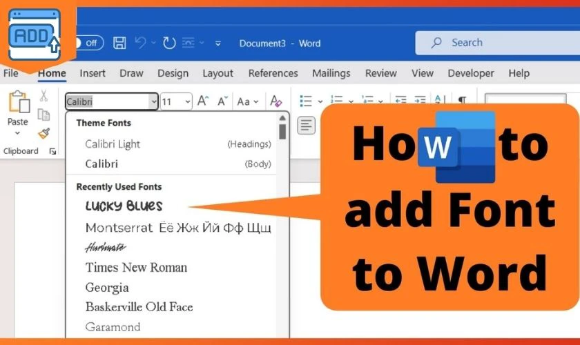 Hướng dẫn nhanh cách thêm font chữ vào Word