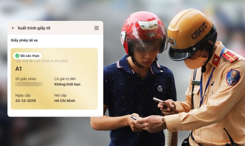 Xuất trình bằng lái xe trên VNeID có được không 2025