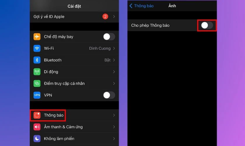 Tắt thông báo cho các ứng dụng, tiết kiệm pin iOS 15