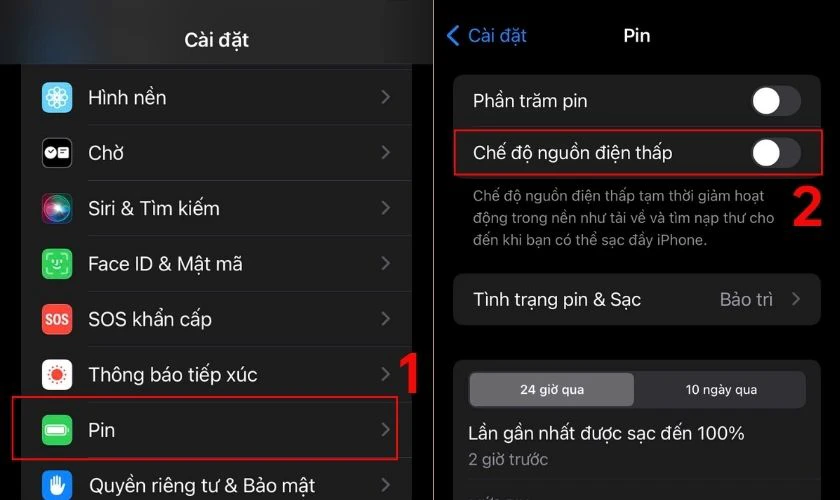 Bật chế độ nguồn điện thấp - Cách tiết kiệm pin cho iPhone iOS 17