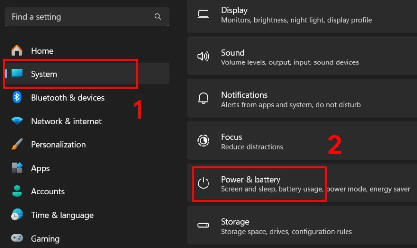 Bật chế độ Battery Saver