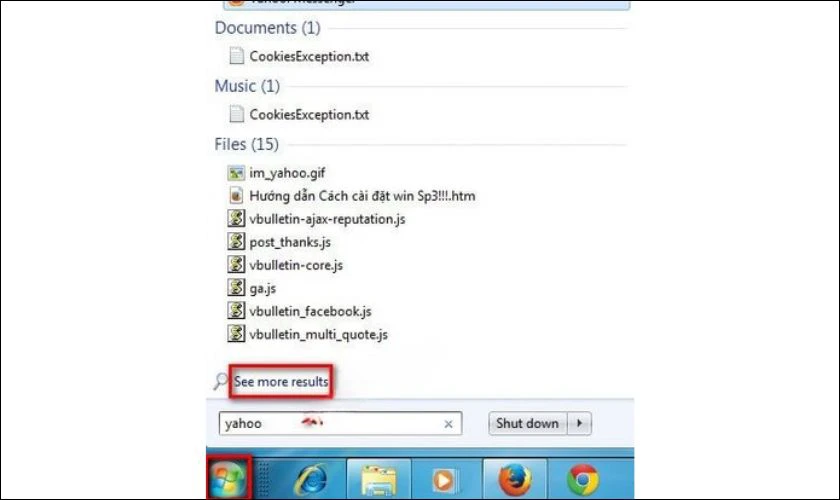 Cách tìm file trong Win 7 trên toàn bộ máy tính