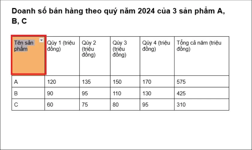 Cách xóa màu ô trong Google Docs nhanh chóng