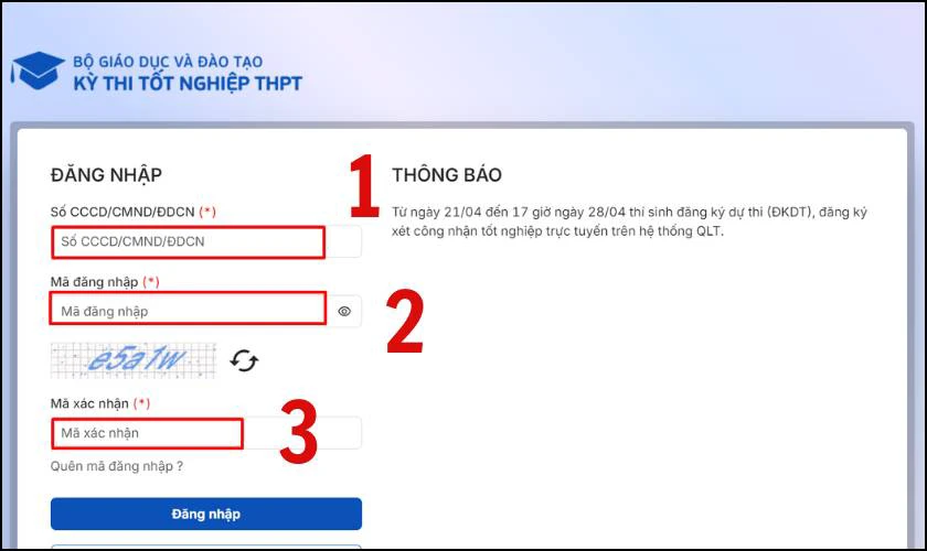 Cách tra cứu điểm thi Tốt nghiệp THPT