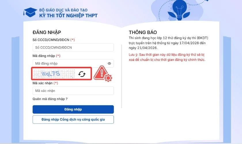Lỗi tra cứu điểm