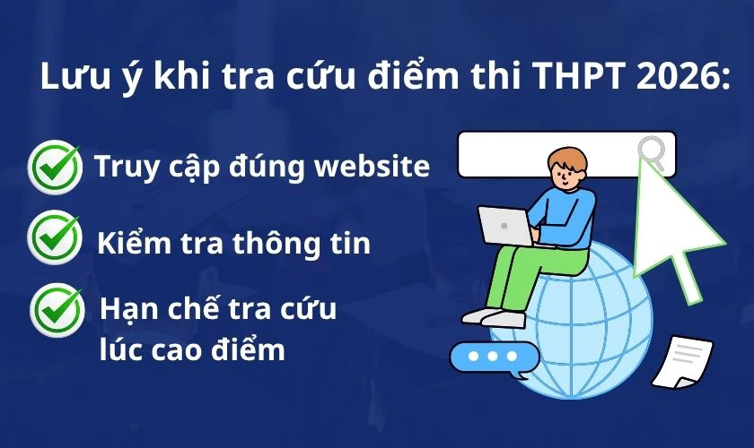 Lưu ý khi tra cứu điểm trên thisinh.thithptquocgia.edu.vn 2026