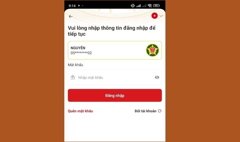 Cách tra cứu người ứng cử trên VNeID - Đăng nhập