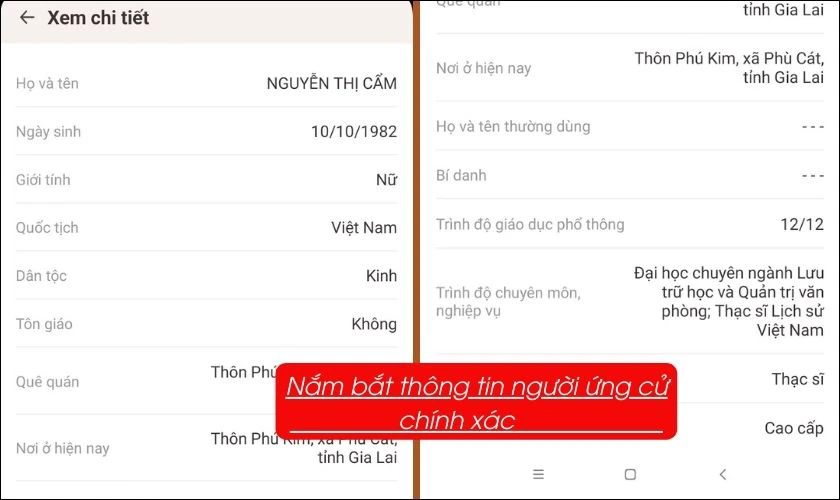Tiếp cận thông tin người ứng cử chính xác và minh bạch