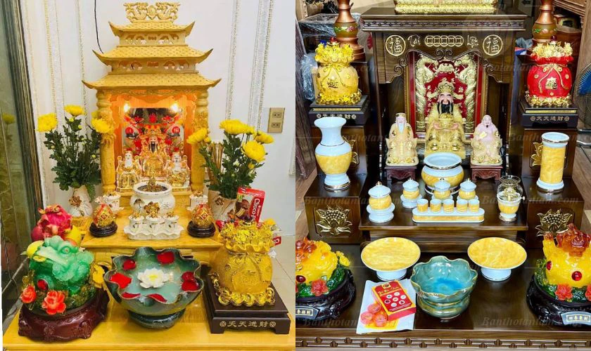 Cách trang trí bàn thờ ông Địa ngày Tết 2026 với đồ phong thủy