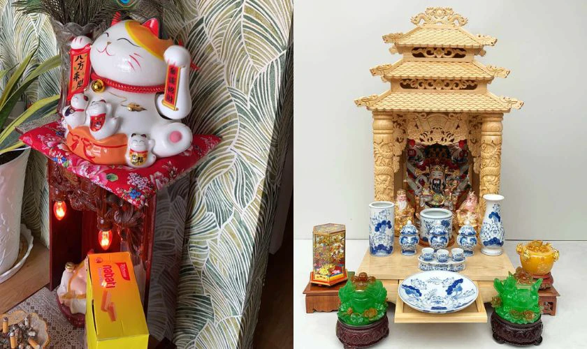 Trang trí bàn thờ ông Địa ngày Tết với đồ phong thủy