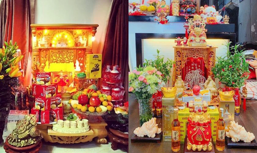 Cách trang trí bàn thờ ông Địa ngày Tết 2026 với bánh kẹo